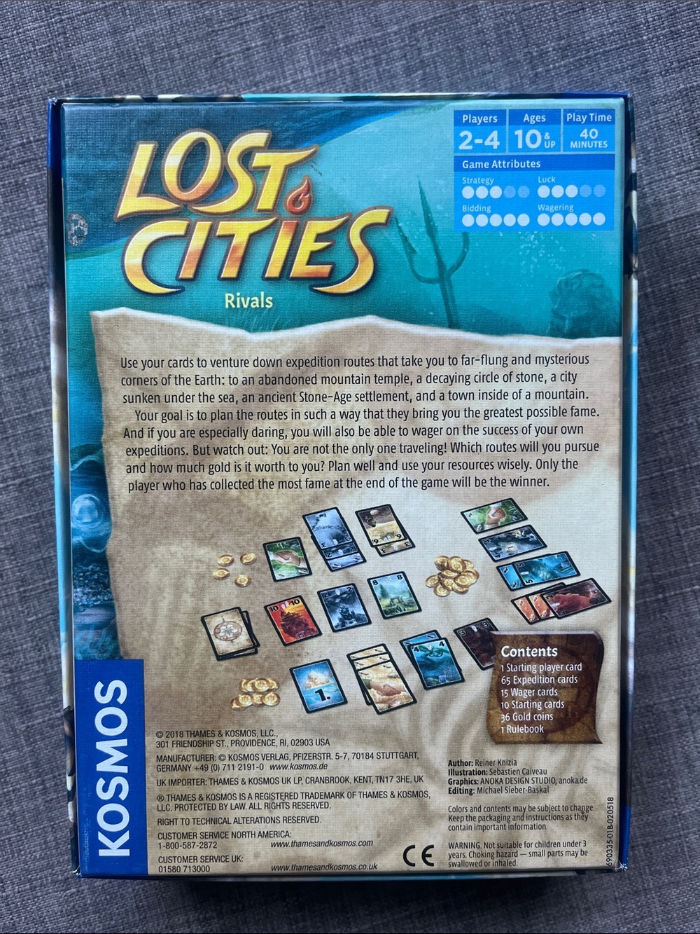 Kosmos Lost Cities Rivals Card Game Complete Excellent Condition - Picture 2 of 7